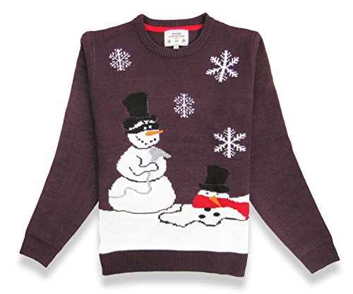 V28 Men's Christmas Reindeer Snowman Penguin Santa and, Meltdown, Size X-Large