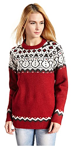 v28 CHRISTMAS Sweater/Cardigan, with Various Lovely Patterns of Reindeer/Snowman/Snowflakes/Tree (M/L (Tag: M), Snowman)