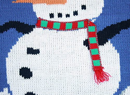 *daisysboutique* Men's Christmas Holiday Snowman Sweater Cute Ugly Pullover, Color Name: Snowball Fight